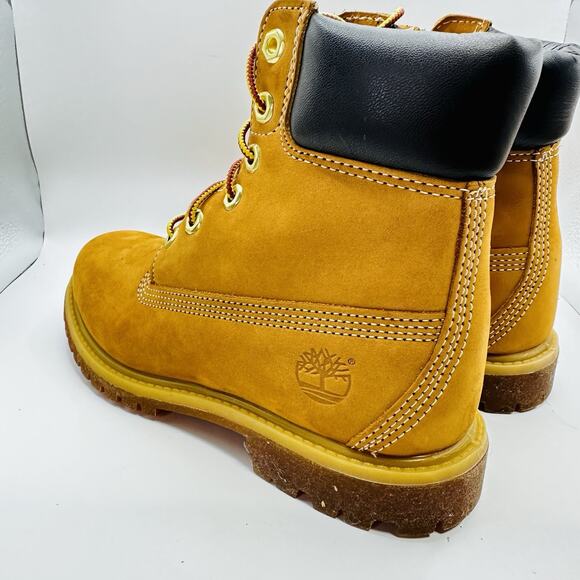 Timberland Premium 6 Inch Boots Color Wheat Nubuck Men Size 5.5 M - Picture 4 of 7
